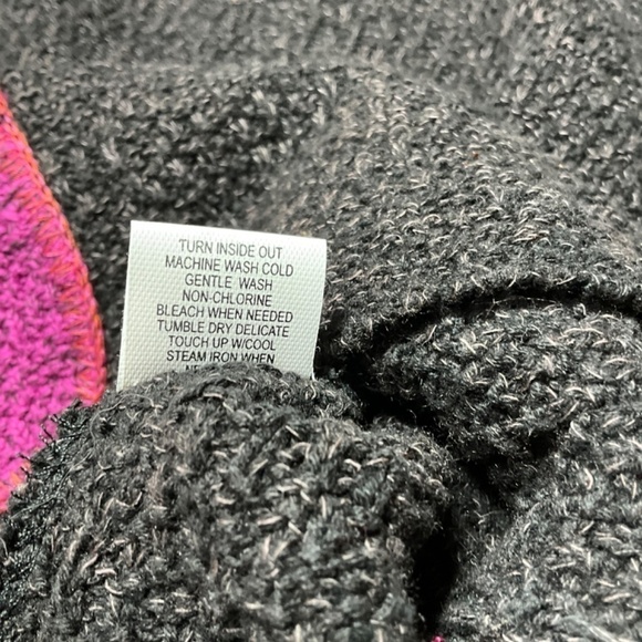 MARGARET WINTERS Cotton Blend Art to Wear Long Sleeve Sweater Pocket Detail Sz S - Picture 9 of 10